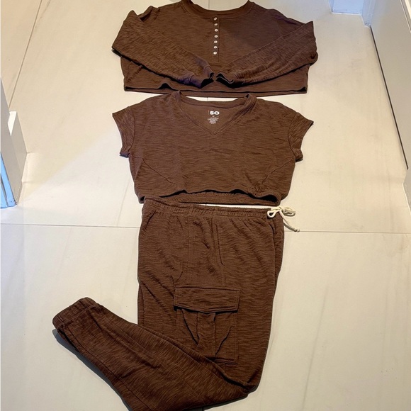 SO Other - SO 3pc Brown Loungewear Set